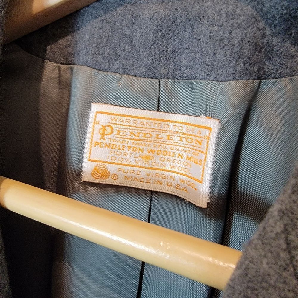 Pendleton Vintage Gray Wool Single Button Structu… - image 3